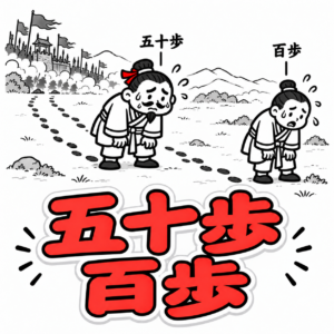 五十歩百歩　半分なのに 同じと言われるのはなぜ