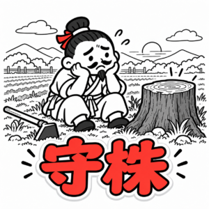 守株　昨日の幸運を 明日の方法にしてしまうと